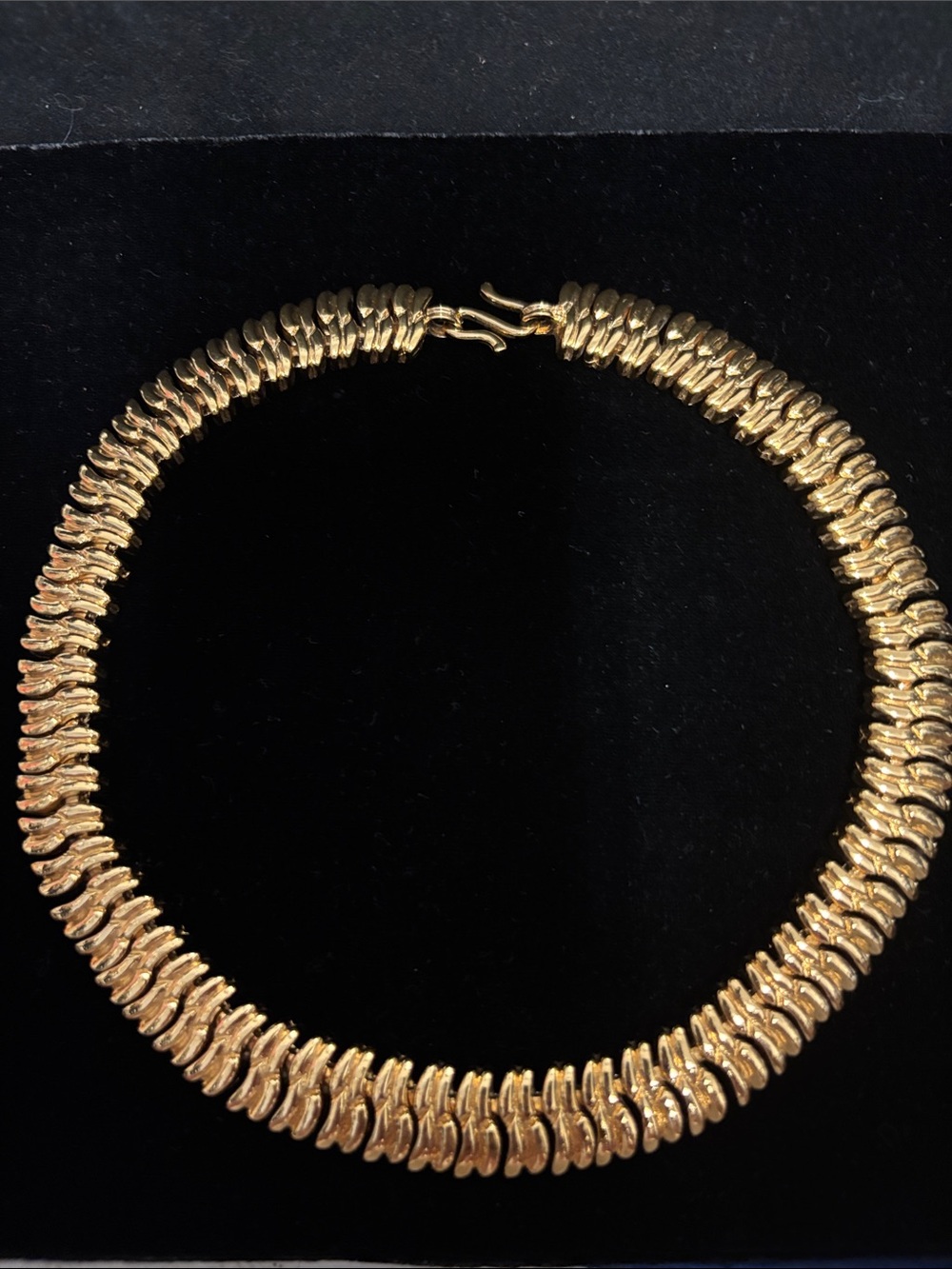 Gold-tone Statement Articulated Collar Necklace